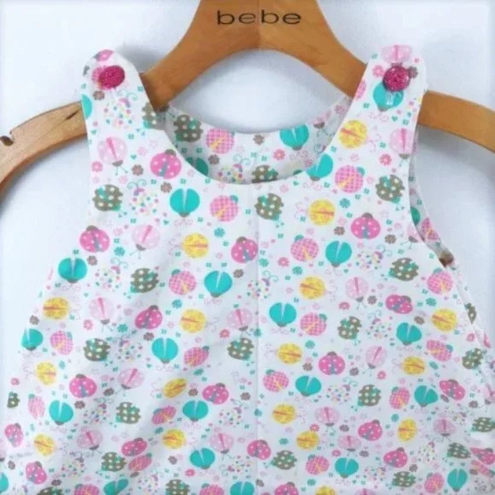 Vintage Ladybug Print Summer Dress 24 mos - Picture 6 of 8